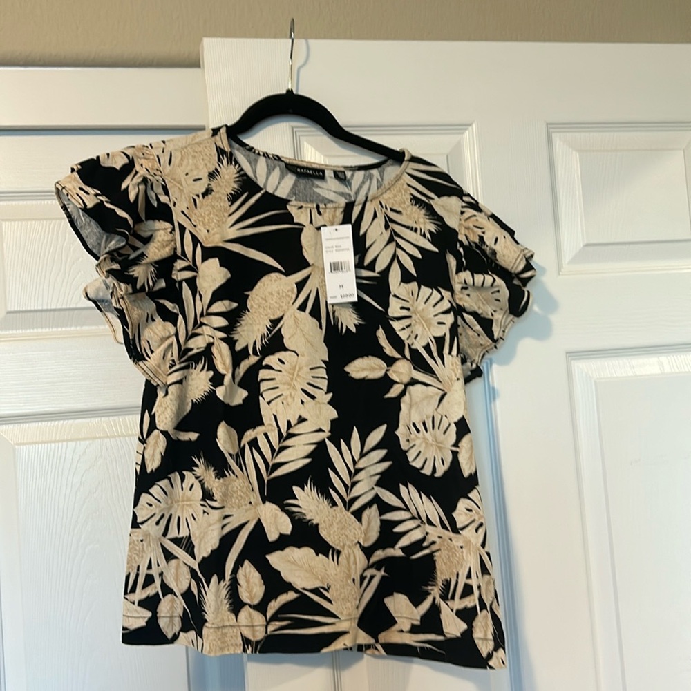 Rafaella flutter linen shirt